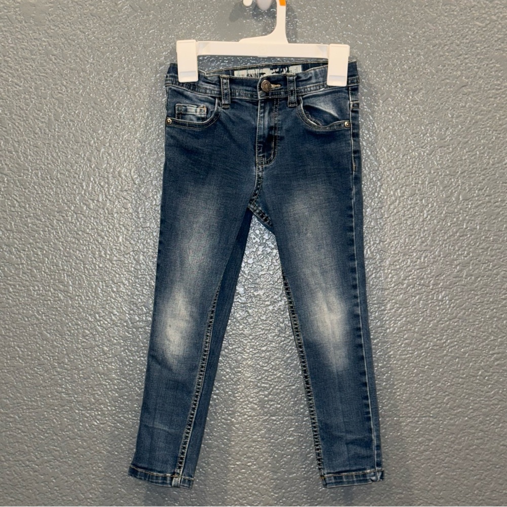 Girls Primark Denim Co. Size 5/6YrS Adjustable Waist￼Blue Skinny Jeans Bottoms